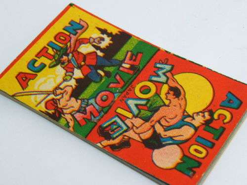 Vintage Action movie flipping cards booklet - excellent condition - as per photo
