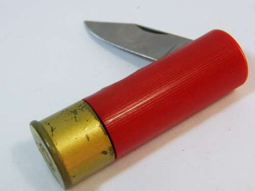 Pocket knife in shape of shotgun shell - as per photo