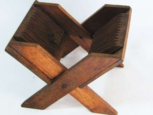 Antique wooden wetplate film dry rack