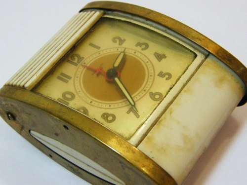 Vintage Westclox bedside alarm clock - working