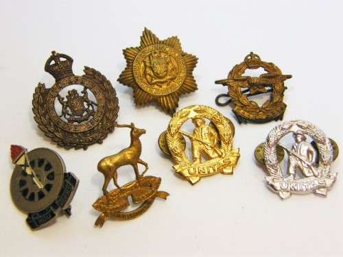 Lot of 7 assorted military badges