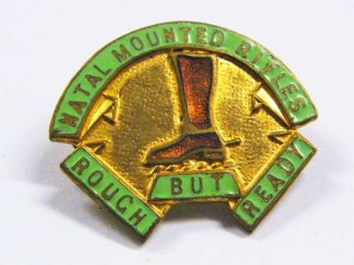 Natal mounted rifles lapel pin badge