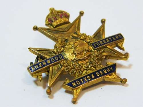 Sherwood Foresters sweetheart badge
