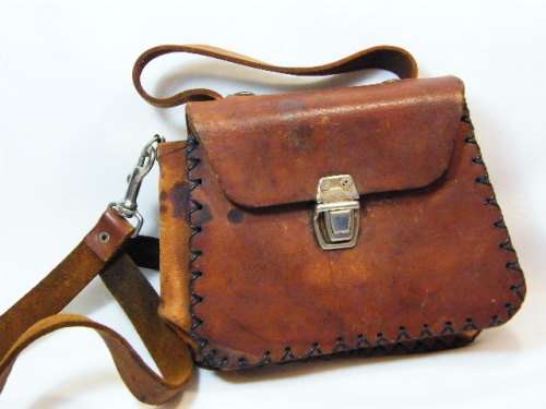 Vintage handmade leather purse