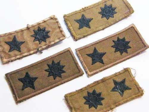 Lot of 5 SANDF commandant cloth rank badges