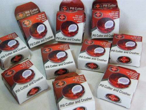 Lot of 10 Linda's pill cutter & crushers in original packaging