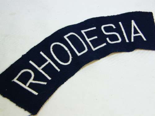 British South Africa Police ( BSAP ) Rhodesia cloth title - large