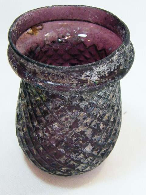 Antique small purple jar - possiblu glue