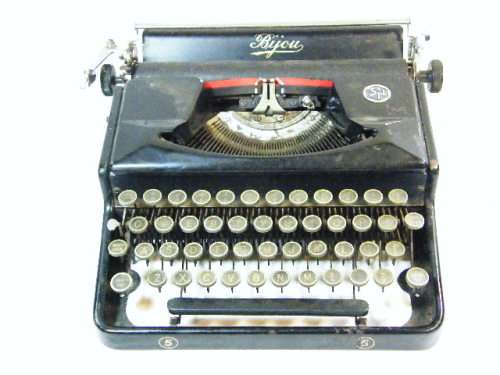 Antique Bijou model 5 typewriter - for bank