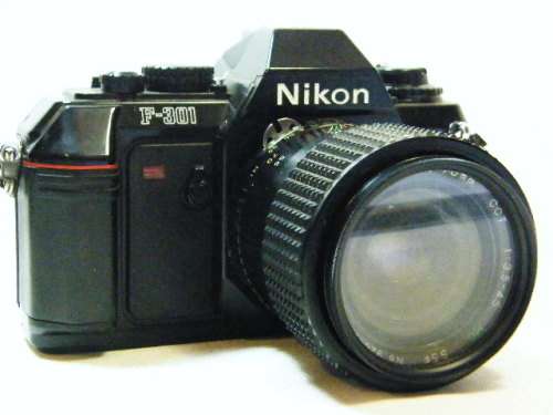 Nikon F.301 62mm SLR camera - Nikon's first SLR with an integral-motor with CPC auto zoom