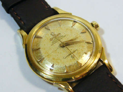 1956 Omega Constellation 18kt gold automatic mens watch - working - serial 15769895 - caliber 505