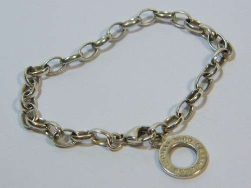 Thomas Sabo sterling silver charm bracelet - weighs 7.8g - length 17cm