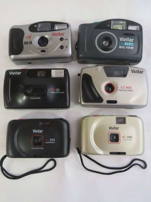 Lot of 6 various Vivitar compact 35mm cameras