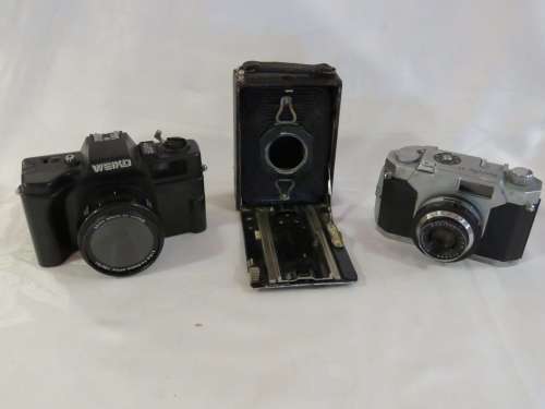 Lot of 3 cameras - Weiko, Konilette and Ideal - All broken