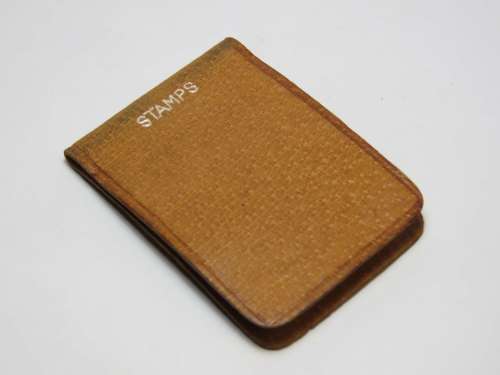 Vintage leather stamp holder booklet