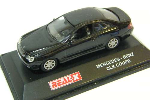 Mercedes Benz CLK coupe model car in case - Real-X  - scale 1: 72