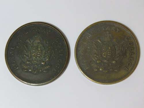Lot of 2 Royal Military college cross country medallions - 1923 and 1924