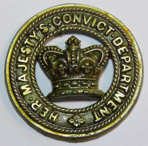 Her Majesty's Convict Department cap badge - No pins