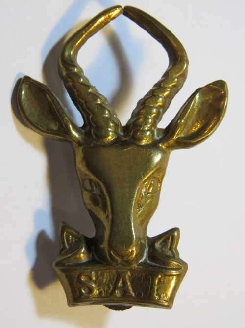 SA Infantry cap badge - bokkop
