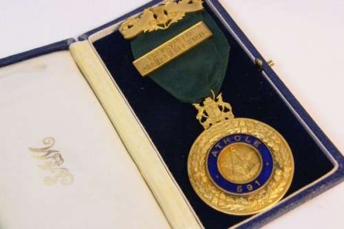 Union of Athole 591 masonic medal with Transvaal & Orange Free State clasp issued to Bro. JG Vorster