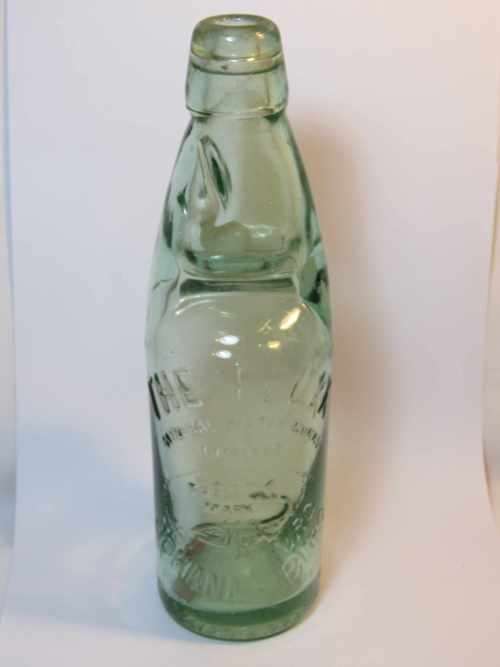 The Felix Johannesburg mineral water works glass bottle with marble