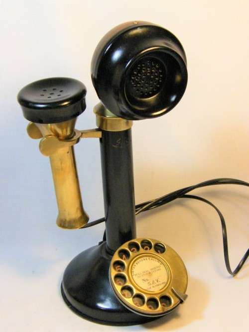 Vintage general electric brass & metal candlestick phone - not working properly