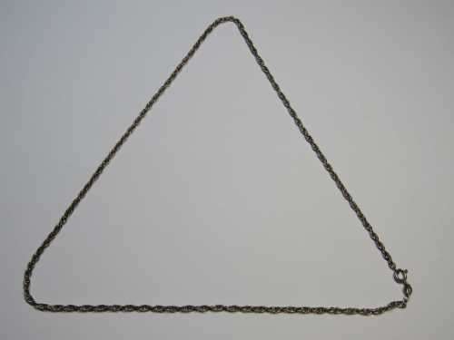 Sterling silver necklace - Weighs 6.7grams - Length 51cm