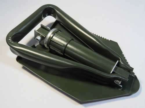 Military green foldable spade