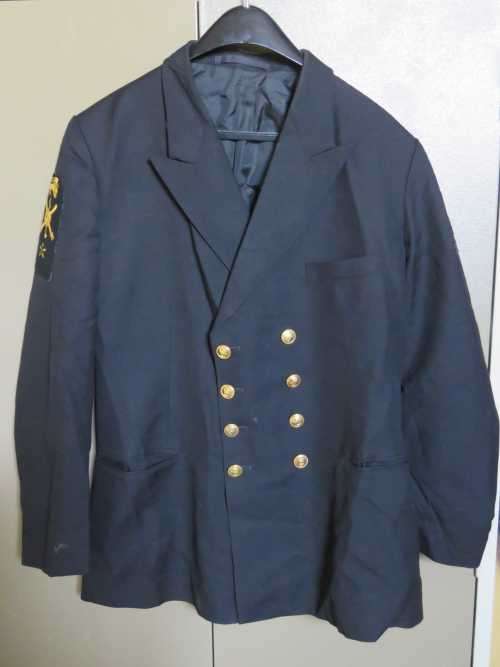SA Navy mens jacket with Petty officer rank and sonar torpedo man qualification badge