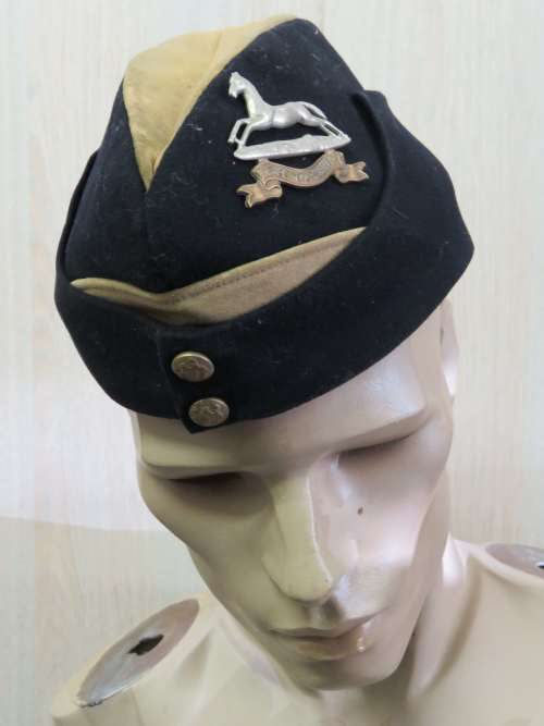 West Yorkshire regiment coloured field service cap with badge