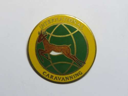 International Caravaning lapel badge with Springbok