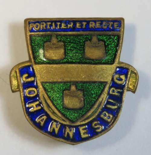 Johannesburg coat of arms buttonhole badge