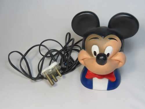Vintage Mickey Mouse childerns bedside lamp - Working - Needs a new bulb and switch