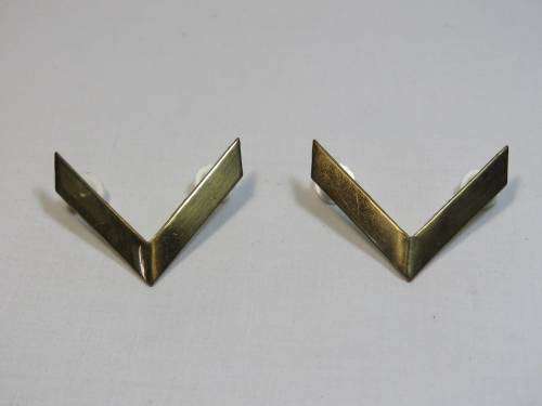 Pair of SADF Lance Corporal brass rank stripes