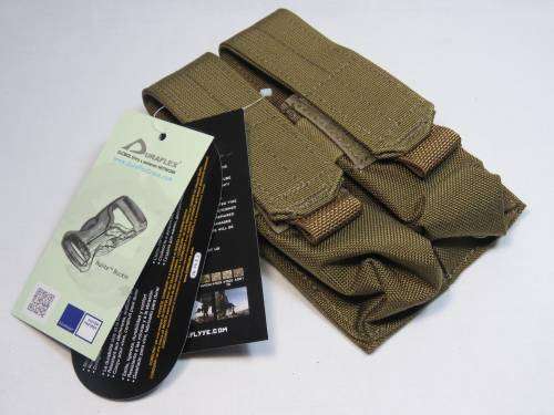Flyye Double 9mm magazine pouch - Coyote Brown