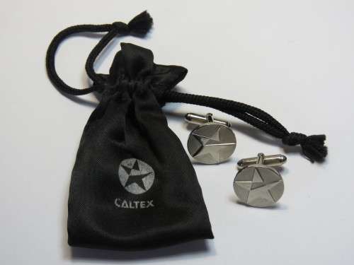 Pair of vintage Caltex cufflinks in original bag - FINAL CLOSING SALE