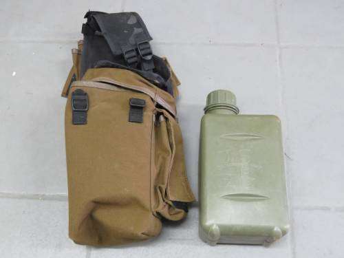 SADF Nutria customized pouch with water bottle - Made from battle jacket