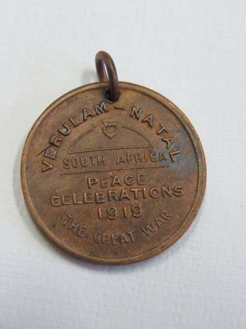 Verulam-Natal peace celebrations 1919 medallion