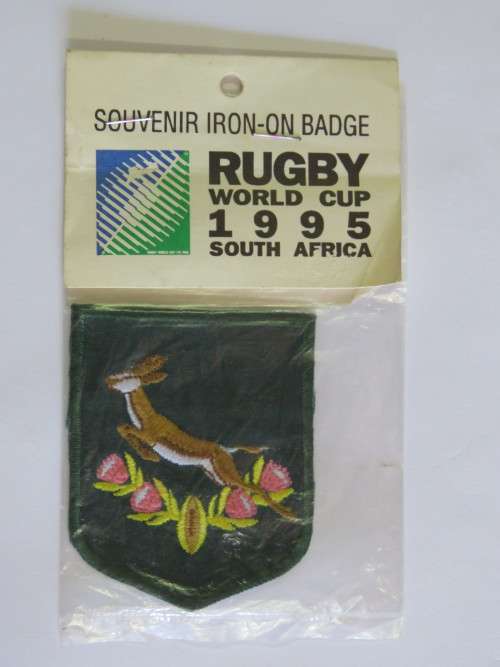 1995 Rugby World cup souvenir iron-on badge