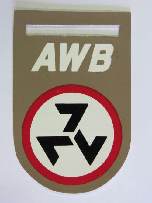 Afrikaner Weerstandbeweging (AWB) shoulder flash - Pleather type