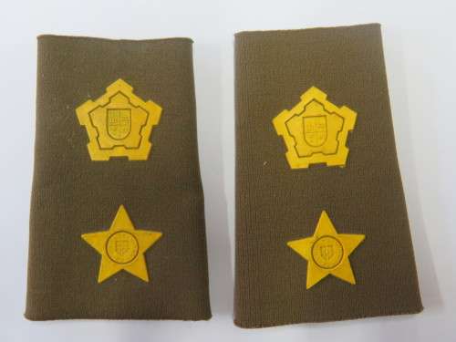 Pair of SADF commandant tupperware epaulettes