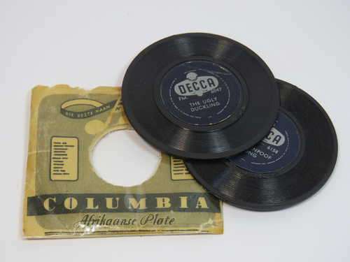 Lot of 2 vintage Decca toy LP vinyls