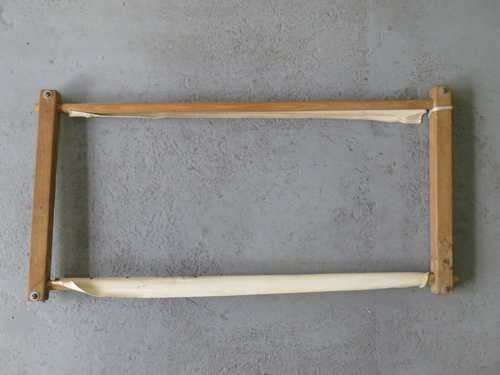 Vintage handmade wooden embroidery frame - 77 x 34 cm