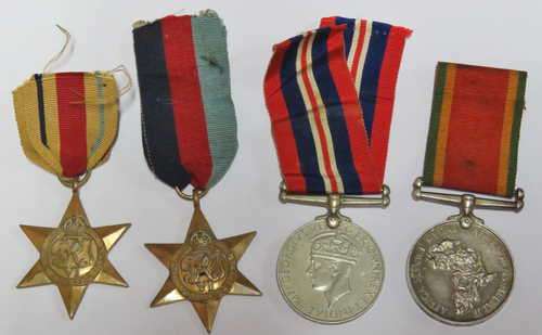 Set of 4 WW2 medals issued to 6100 G.R. Garland