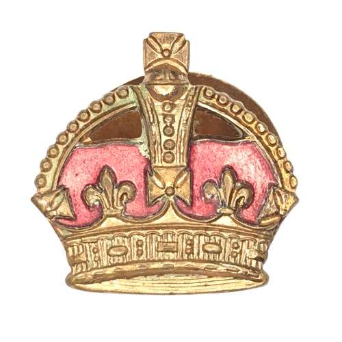 British Army King`s crown button hole badge