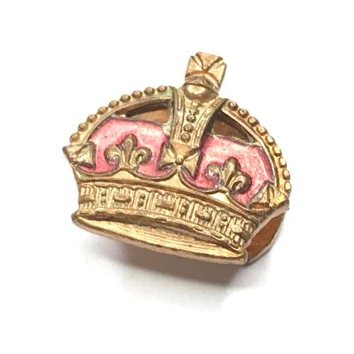 British Army King`s crown button hole badge