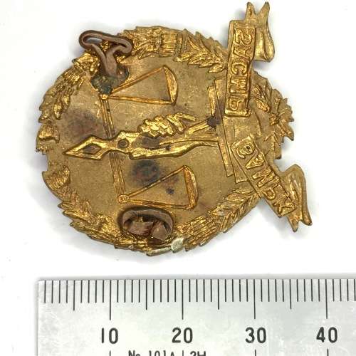 SA Corps of Military police cap badge - lugs bended