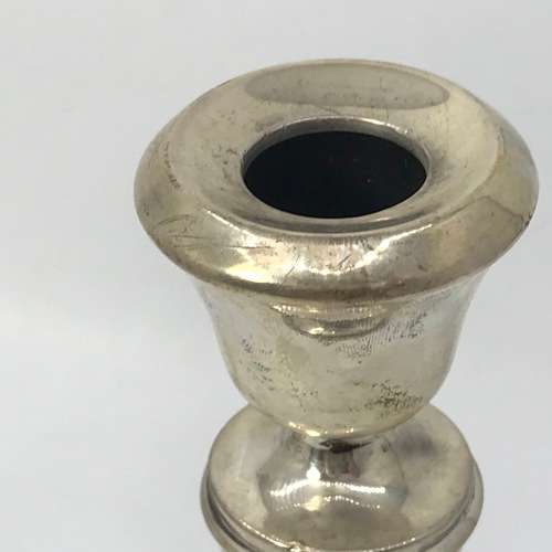 Pair of sterling silver candlesticks - Hallmarked Birmingham 1964 - Weighs 418 grams