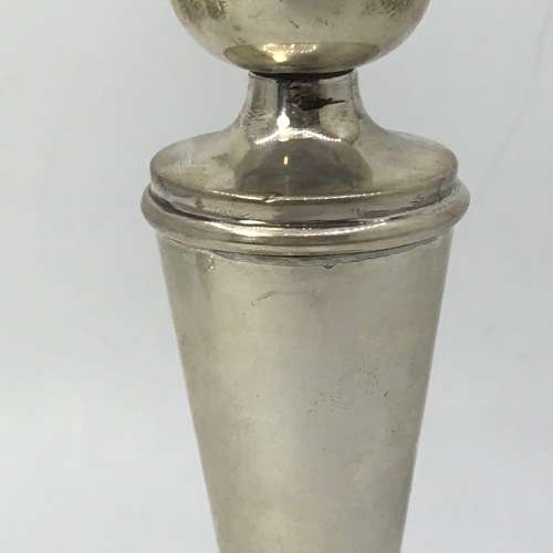 Pair of sterling silver candlesticks - Hallmarked Birmingham 1964 - Weighs 418 grams