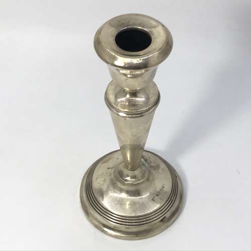 Pair of sterling silver candlesticks - Hallmarked Birmingham 1964 - Weighs 418 grams